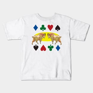 Goats hearts and playing cards Kids T-Shirt